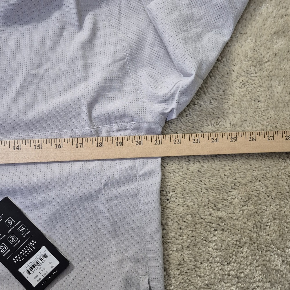 7 Diamonds Oxygenate 1/4 Zip Top Mens Small Gray Performance Stretch Golf New - Picture 8 of 10